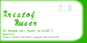 kristof muser business card